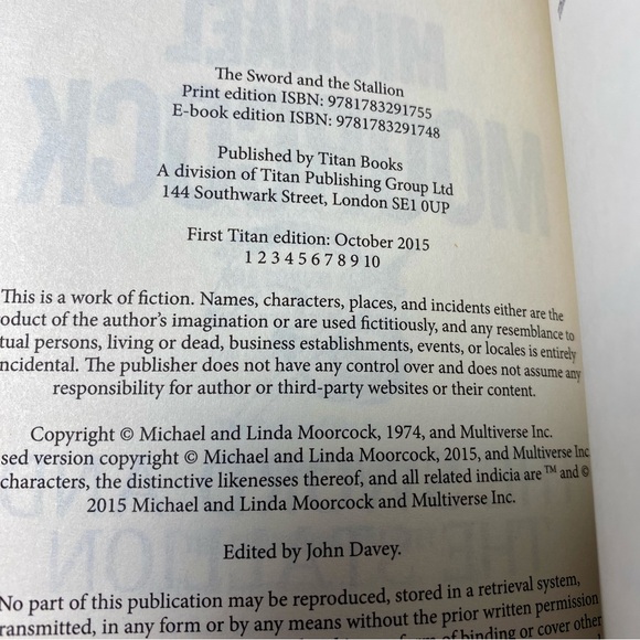 Sword and the Stallion Paperback by Michael Moorcock - Brand New - Corum Book 6 - Picture 4 of 4